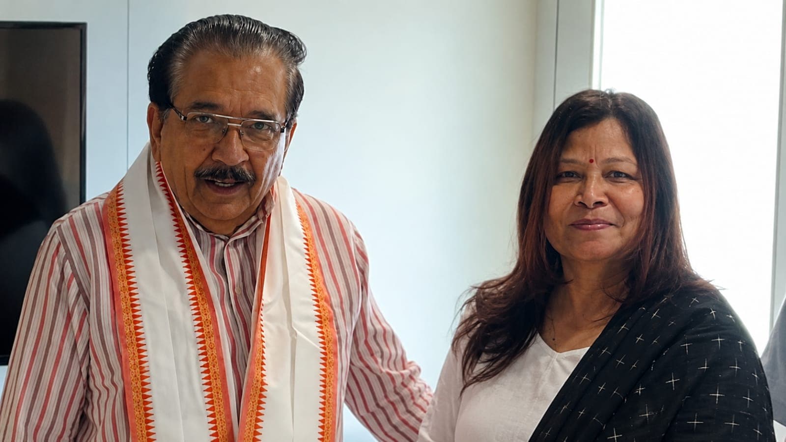 National President with Smt. Nibedita Nayak Baliarsingh — BKS Odisha.